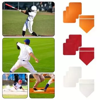 Резиновая база для бейсбола и софтбола, износостойкая домашняя пластина, полевая база для детей и взрослых, лагеря, лиги, школы D белый