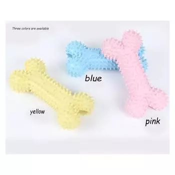 Резиновая игрушка из термопластичной резины для дрессировки собак - жевание в форме кости, избавление от скуки, игрушка для здоровья зубов розовый