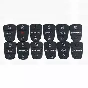 Резиновая кнопочная накладка для I30 IX35 Solaris Accent Elantra Sportage Hold для K2 K5 RIO Verna, откидной корпус дистанционного ключа автомобиля