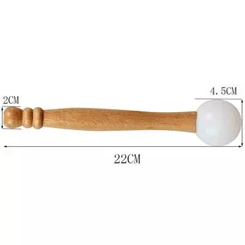 Резиновая молотковая палочка для хрустальной поющей чаши с деревянной ручкой, профессиональная звуковая чаша, нападающий слоновая кость