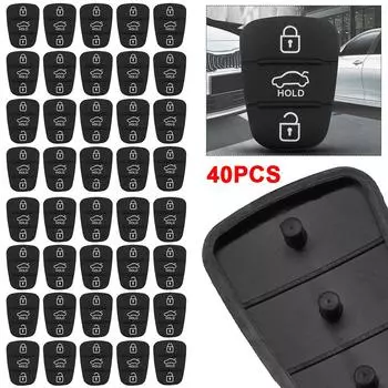 Резиновая накладка с 3 кнопками для Hyundai Kia Flip Remote Car Key Shell (с письмом)