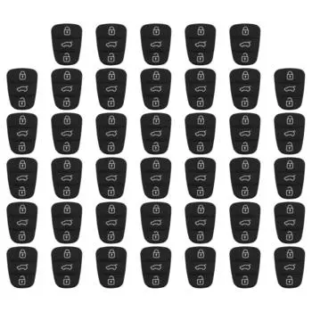 Резиновая накладка с 3 кнопками для Hyundai Kia Flip Remote Car Key Shell (Нет письма)