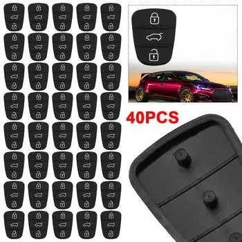 Резиновая накладка с 3 кнопками для Hyundai Kia Flip Remote Car Key Shell (Нет письма)