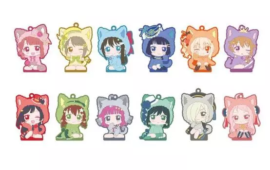Резиновая подставка для сидения Tapioca Love Nijigasaki Academy School Idol Club, высота 63 мм, ширина 46 мм, коробка из 12 штук Live!