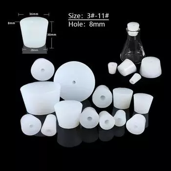 Резиновая пробка для бутылки, силиконовая заглушка с отверстием для воздушного шлюзового клапана, барботер для заваривания вина 3#