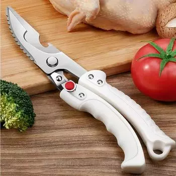 Резиновая ручка прочные ножницы для куриных костей многоцелевые противоскользящие износостойкие прочные прочные ножницы для куриных костей чёрный