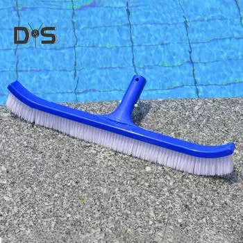 Резиновая щетка для бассейна, длина 45 см, щетка для чистки стен бассейна, высокоэффективная щетка для чистки с изогнутыми концами синий