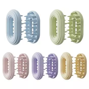 Резиновая щетка для волос Улавливатель волос Чистящая щетка для волос Массажный инструмент Очиститель кожи головы Силиконовая расческа Силиконовая щетка синий