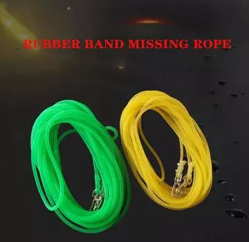 Резиновая сплошная скользящая веревка, растяжимая и эластичная веревка для защиты удилища, веревка для скольжения рыбы, рыболовные снасти, 5-50 метров 5m