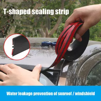 Резиновая уплотнительная лента, накладка на лобовое стекло автомобиля, уплотнитель 2 м * 19 мм чёрный