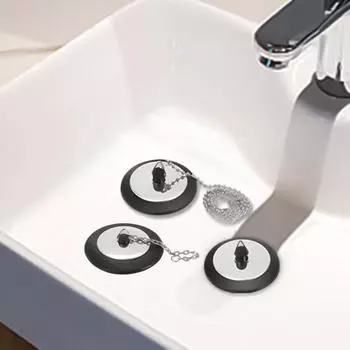 Резиновая заглушка для слива раковины с удобным крючком, средство для предотвращения засора раковины, необходимый аксессуар для раковины для домовладельцев A