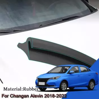 Резиновое уплотнение капота автомобиля, спойлер на лобовое стекло, наполнитель, защита краев, уплотнители, наклейки, аксессуары для Changan Alsvin 2018-2023 чёрный