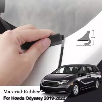 Резиновое уплотнение капота автомобиля, спойлер на лобовое стекло, наполнитель, защита края, уплотнитель, наклейка, аксессуары для Honda Odyssey 2019-2023 чёрный