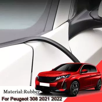Резиновое уплотнение капота автомобиля, спойлер на лобовое стекло, наполнитель, защита краев, уплотнители, наклейки, аксессуары для Peugeot 308 2021 2022 2023 чёрный