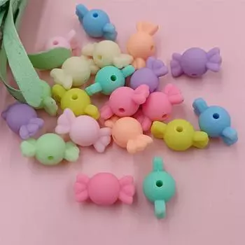 Резиновые бусины 20 шт., изготовление ювелирных изделий, конфетные бусины, ожерелье, браслеты 21*11 мм, сделай сам жёлтый