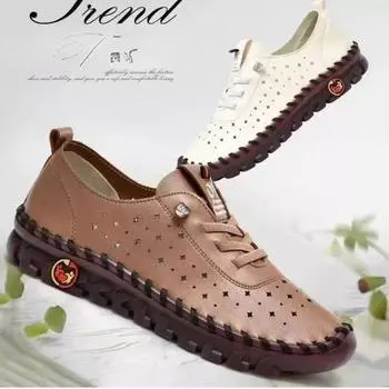 Резиновые дышащие туфли на плоской подошве, женские 2023, новые большие размеры, повседневная обувь на мягкой подошве, легкие прогулочные туфли, одинарные туфли, обувь для мам 35