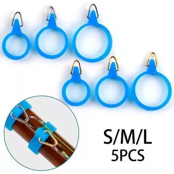 Резиновые кольца, эластичные держатели для удочек, металлические держатели для удочек Silver Hook L