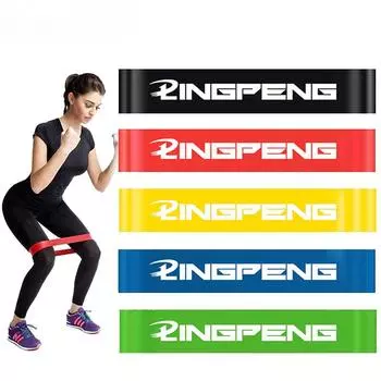 Резиновые ленты для йоги, 5 уровней фитнеса, эластичные ленты, кроссфит-упражнения, тренировки дома, тренажеры для спортзала Green