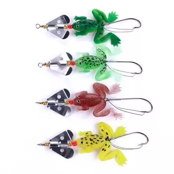Резиновые лягушки, мягкие рыболовные приманки, набор наживок, басовые приманки CrankBait, снасти 6,2 г, приманки для блесны