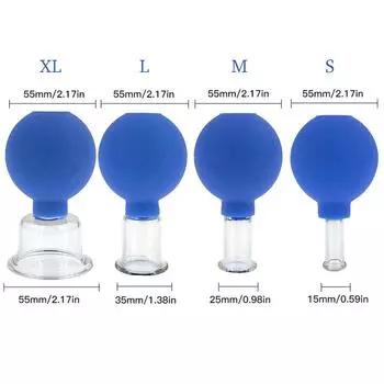 Резиновые массажные банки для тела, вакуумные банки, очки для подтяжки кожи лица, банки для тела, антицеллюлитный китайский инструмент для баночной терапии