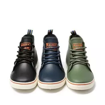 Резиновые сапоги, скользящая обувь для воды, рыболовные ботинки, короткие резиновые резиновые сапоги, мужские садовые сапоги, мужская обувь для влюбленных 36 чёрный