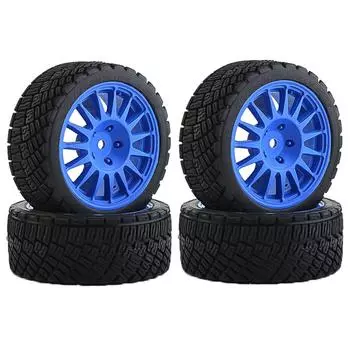 Резиновые шины для гоночного автомобиля с дистанционным управлением, колеса и шины с дистанционным управлением, 4 шт., дистанционное управление