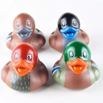 Резиновые утки для детей Мини-игрушки для купания Милые утки для автомобиля красный