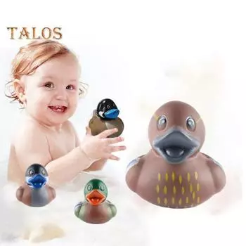 Резиновые утки для детей Мини-игрушки для купания Милые утки для украшения приборной панели автомобиля Утки для дошкольников Подарки на день рождения Пляжная вечеринка красный