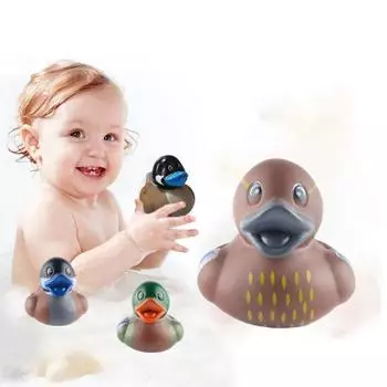 Резиновые утки для детей Мини-игрушки для купания Милые утки для автомобиля красный