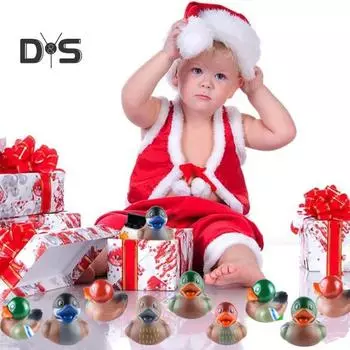 Резиновые утки для детей Мини-игрушки для купания Милые утки для украшения приборной панели автомобиля Утки для дошкольников Подарки на день рождения Пляжная вечеринка красный