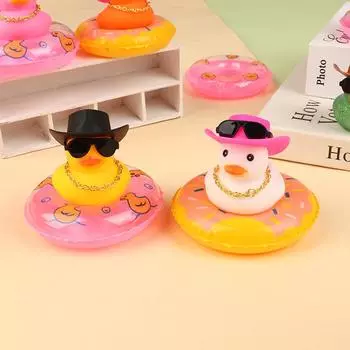 Резиновые утки, желтые уточки, автомобильные украшения, милые писковые утки, украшения, игрушки, подарок