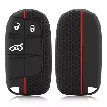 Резиновый чехол для брелока для ключей, чехол для Jeep Cherokee Compass Commander Renegade Chrysler 300C для Dodge Challenger Journey Charger чёрный