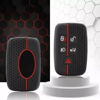 Резиновый чехол для брелока для Land Rover A9 Range Rover Sport Evoque Discovery Freelander держатель для пульта дистанционного управления брелок защитная кожа чёрный