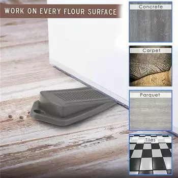 Резиновый дверной стопор клиновой дверной затор улавливатель блок для дома и офиса белый серый домашний танк трековый тип детский дверной стопор безопасности