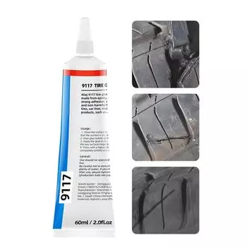 Резиновый клей для ремонта шин 60 мл, быстросохнущий, термостойкий, для ремонта боковин, многофункциональный, портативный, прочный клей для шин CHINA