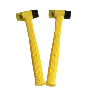 Резиновый молоток, двусторонний мягкий молоток с противоударной/скользящей ручкой эргономичной формы для ювелирных изделий, изделий из кожи, деревообработки