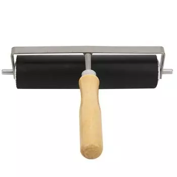 Резиновый печатный валик со съемной деревянной ручкой, принадлежности для художественного ремесла, L 15 см