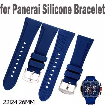 Резиновый ремешок для часов 22 мм, 24 мм, 26 мм для Panerai, силиконовый браслет для Omega, мужской и женский спортивный ремешок, сменный ремешок на запястье