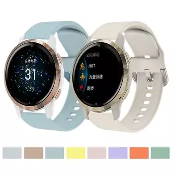 Резиновый ремешок для часов Garmin Venu 2S Band, легкий, цветной, с пряжкой, для часов Garmin Vivomove 3s/move3S, 18 мм For Garmin Venu 3S