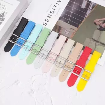Резиновый ремешок с изогнутым концом для Omega x Swatch, совместный бренд MoonSwatch, 20 мм, спортивный водонепроницаемый ремешок для часов из ТПУ, браслет для мужчин и женщин