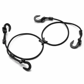 Резиновый шнур для кровати мотоцикла Daytona, регулируемая длина, эластичный шнур и крючок X-типа (1м х 2) Черный 72219