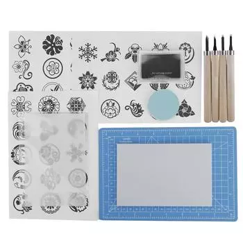 Резиновый штамп для резьбы по дереву, набор для ручной работы, набор инструментов для ручной скульптуры