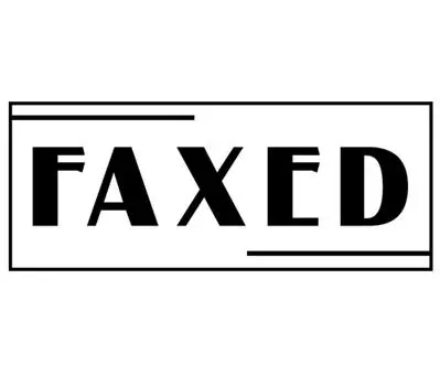 Резиновый штамп Printtoo, распечатанный по факсу, предварительно нарисованный чернилами офисный штамп - канцелярские товары для домашнего офиса, 47 x 20 мм чёрный