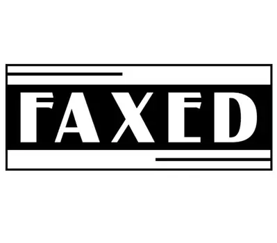 Резиновый штамп Printtoo, распечатанный по факсу, предварительно нарисованный чернилами офисный штамп - канцелярские товары для домашнего офиса, 47 x 20 мм чёрный