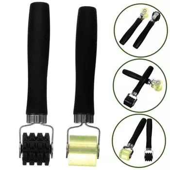 Резиновый шумоизоляционный валик с деревянной ручкой для сглаживания швов, автомобильный валик 17x3cm