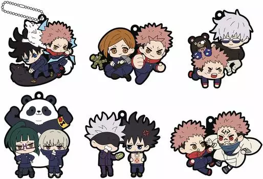 Резиновый талисман Buddy Collection Jujutsu Kaisen, 6 шт. В КОРОБКЕ