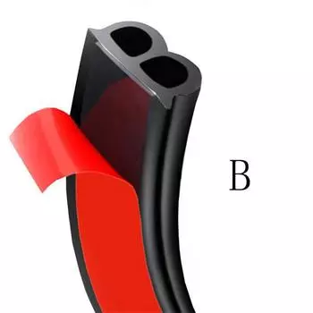 Резиновый уплотнитель двери автомобиля Уплотнительная лента типа B, клейкие наклейки, шумоизоляционная прокладка, резиновый уплотнитель двери автомобиля