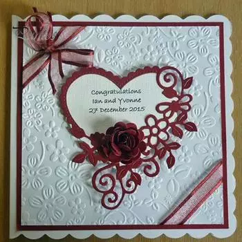 Резка умирает трафарет DIY скрапбук бумажная карта ремесло любовь сердце цветок резак серебряный