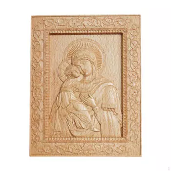 Резная деревянная скульптура Девы Марии и младенца Иисуса для домашнего показа Style B