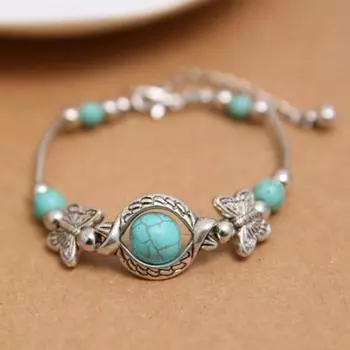 Резной браслет-бабочка для женщин, ювелирные изделия на цепочке, украшение на запястье, подарок на день рождения